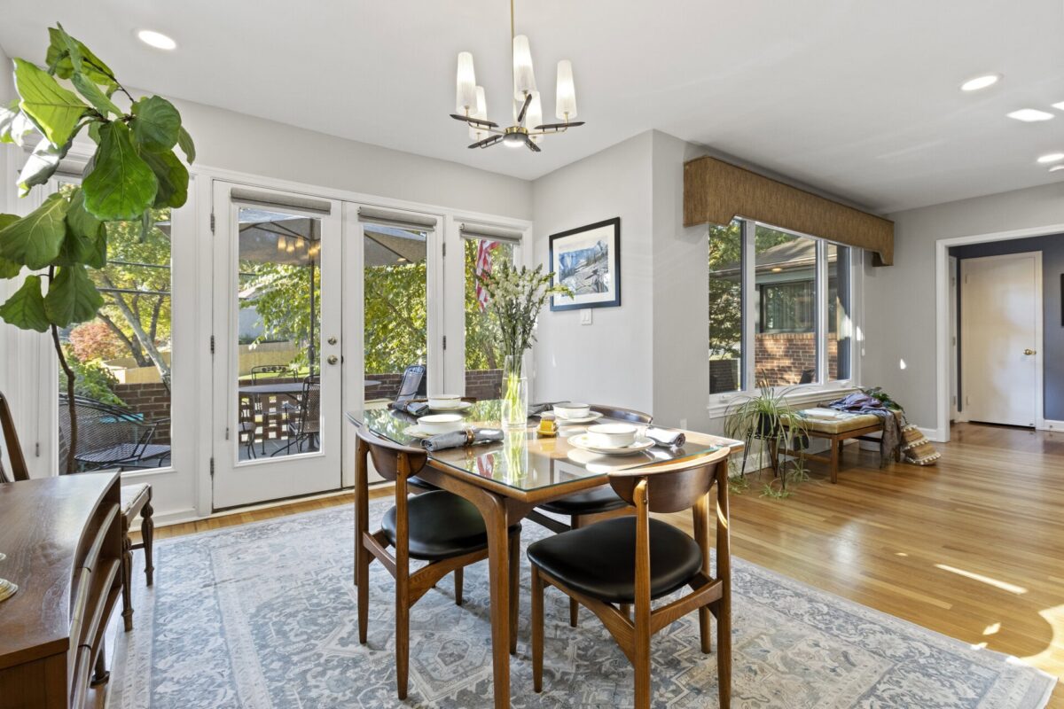 Modern Dining Room After House Renovations in Great Falls, VA